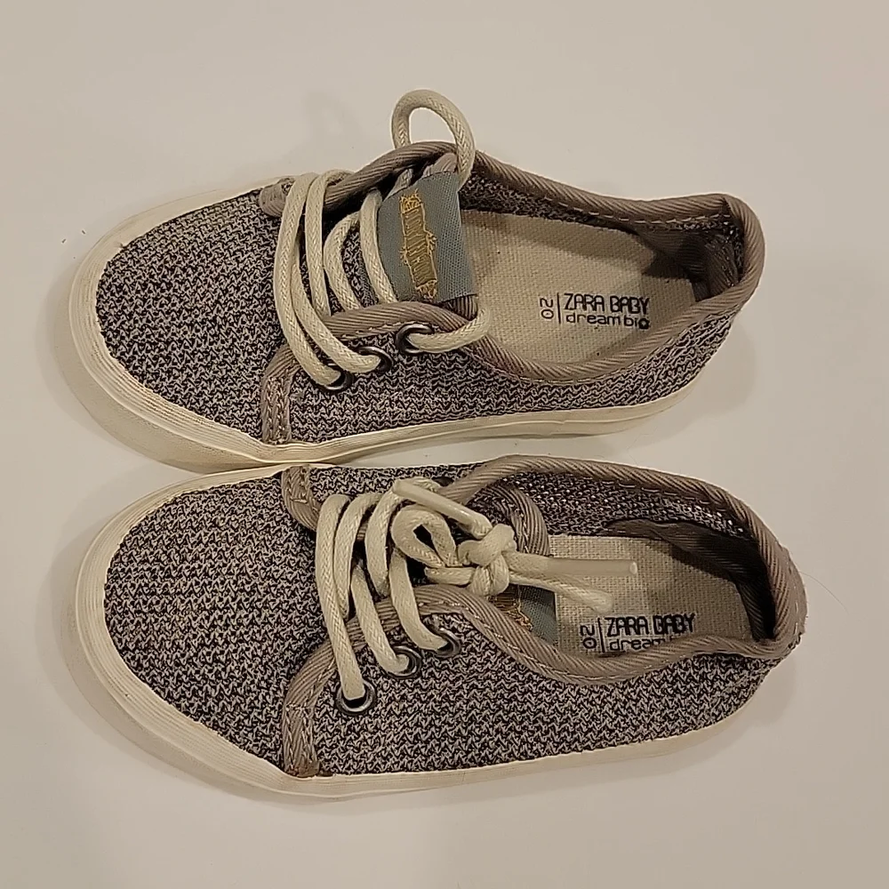 Zara Shoes Size 20 nfant eur 20 sneakers knit tan lace ups